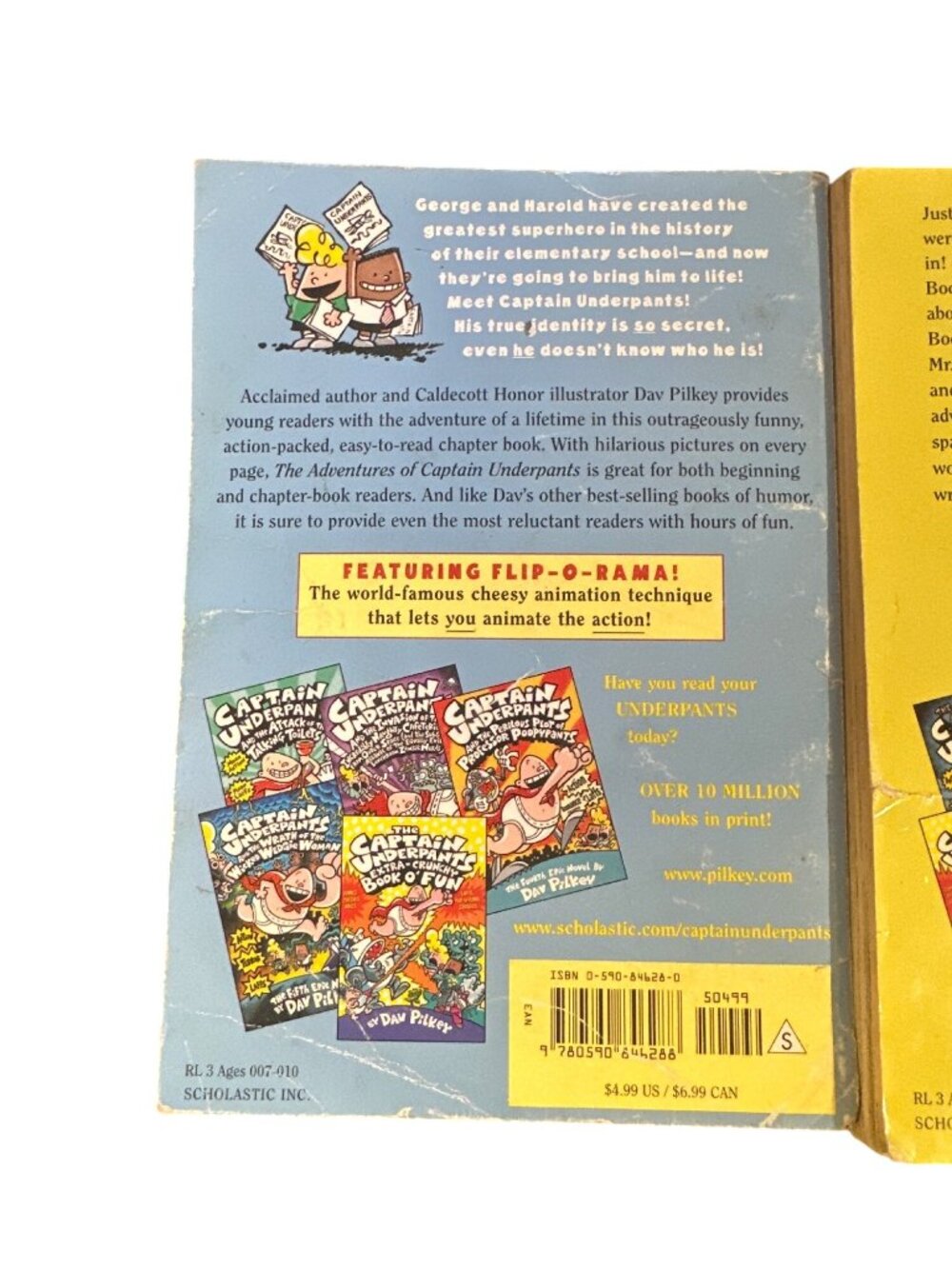 Captain Underpants Lot: The First & Seventh Epic Novels By Dav Pilkey Illustrate - Picture 5 of 8